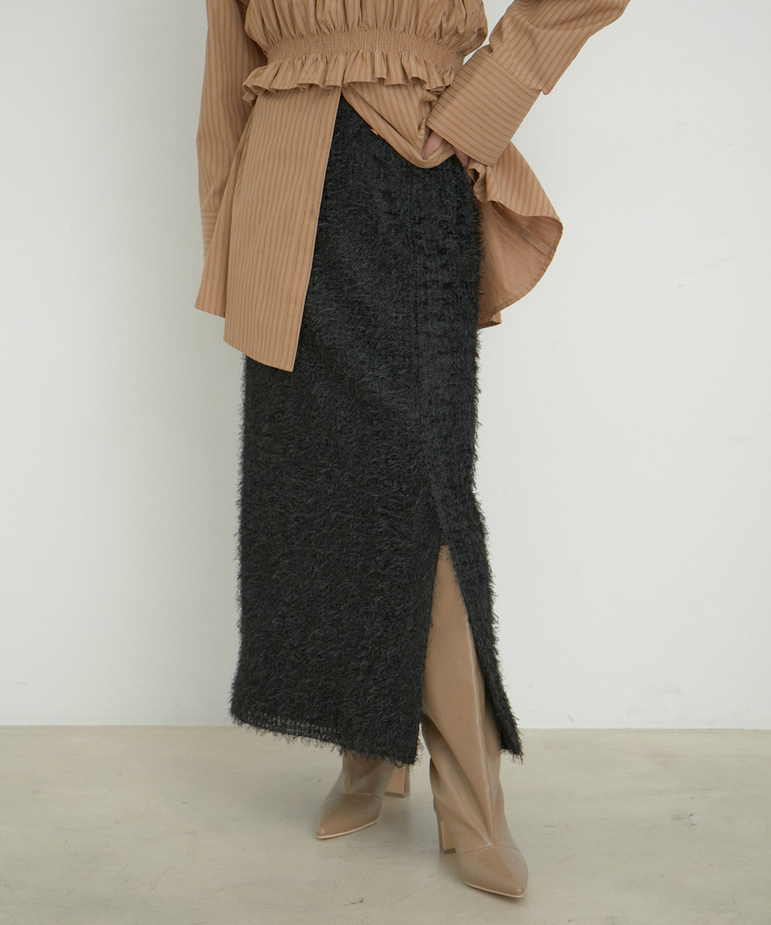 VIS「【洗える】フェザーチュールスカート」|スカート|