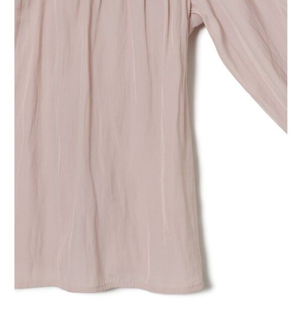 VIS「割繊シャーリングミニフリルブラウス/洗える」|シャツ・ブラウス|