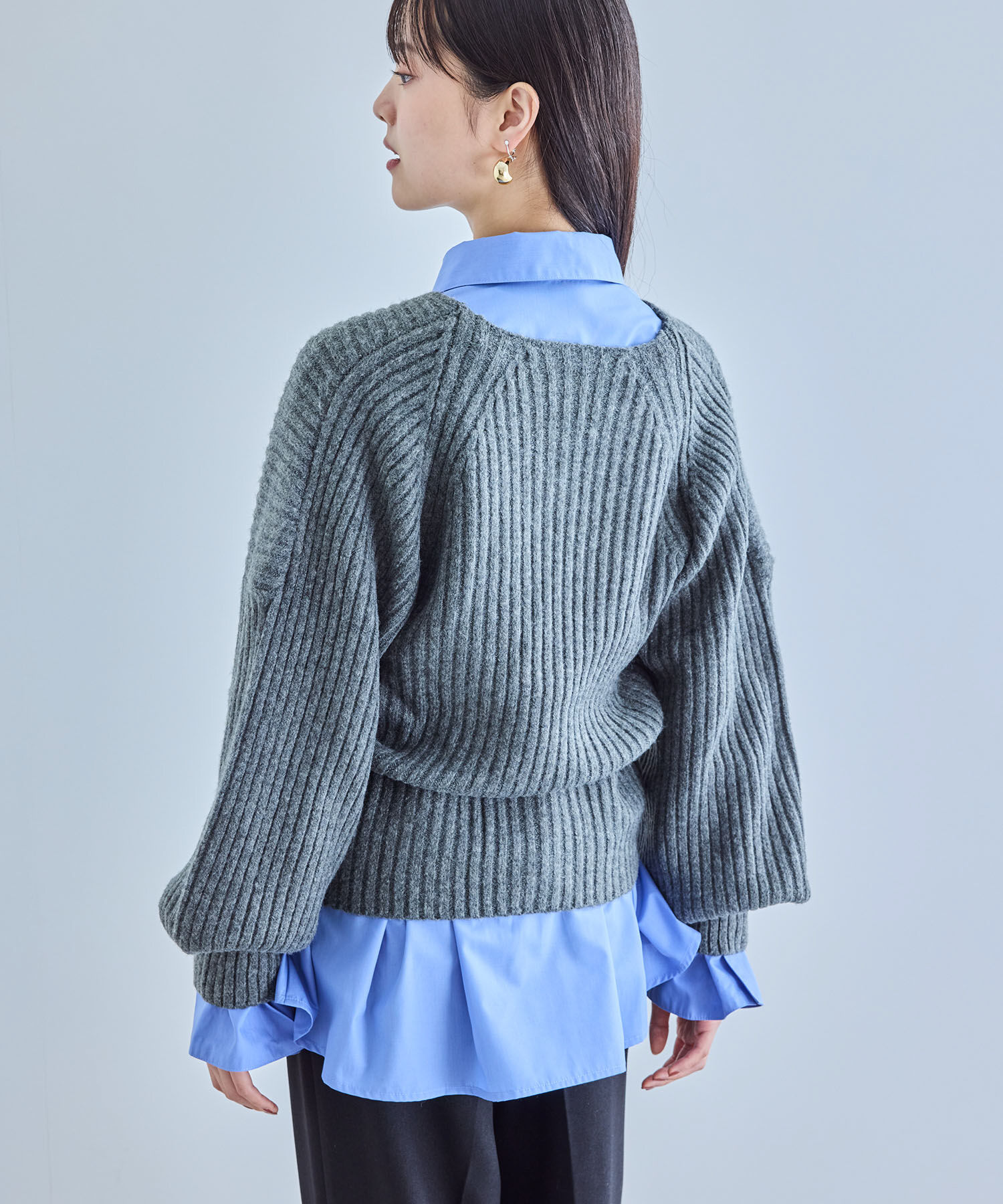 VIS「ふんわりカシュクールニットプルオーバー」|ニット・セーター|