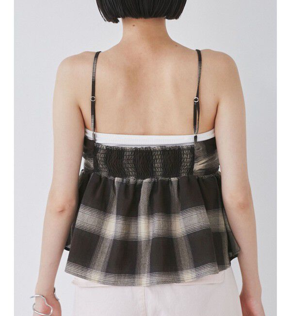 VIS「オンブレチェックリボンビスチェ」|キャミソール|