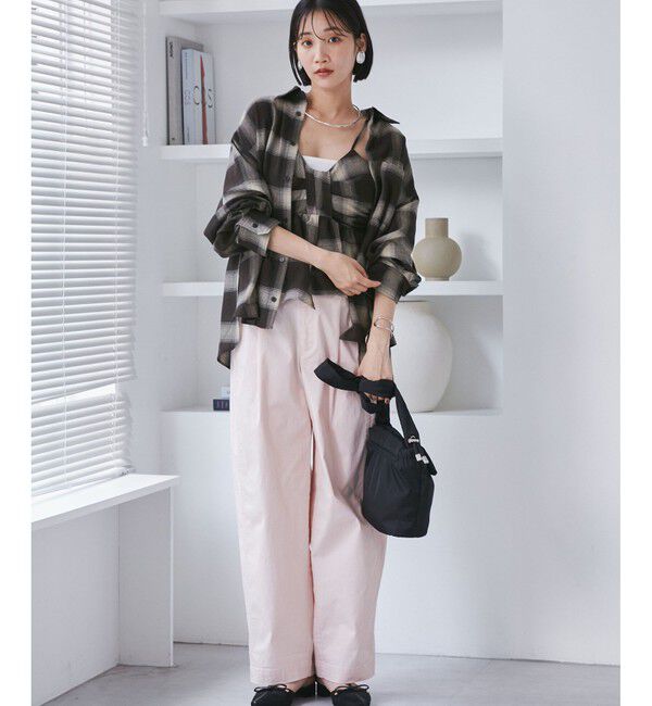 VIS「オンブレチェックリボンビスチェ」|キャミソール|