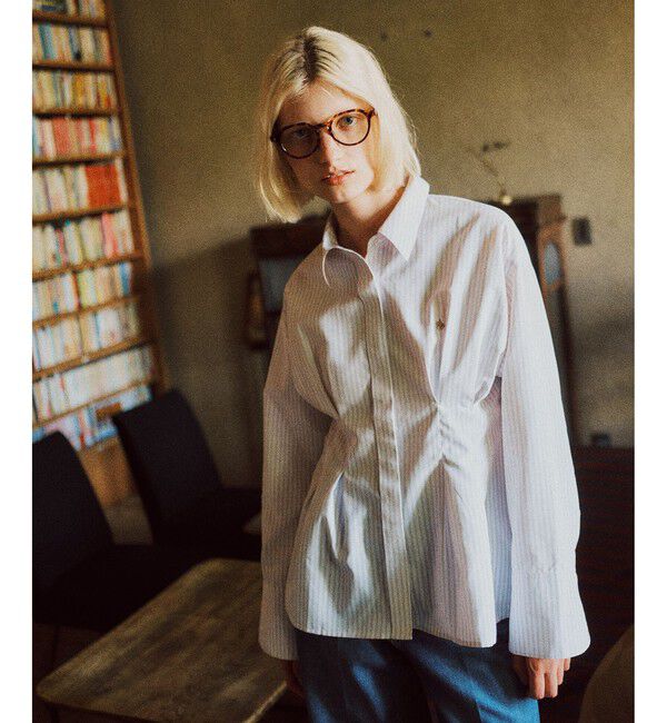 VIS「【POLOBCS】VIS別注ウエストタックフレアシャツ」|シャツ・ブラウス|