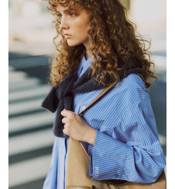 VIS「【POLOBCS】VIS別注ウエストタックフレアシャツ」|シャツ・ブラウス|