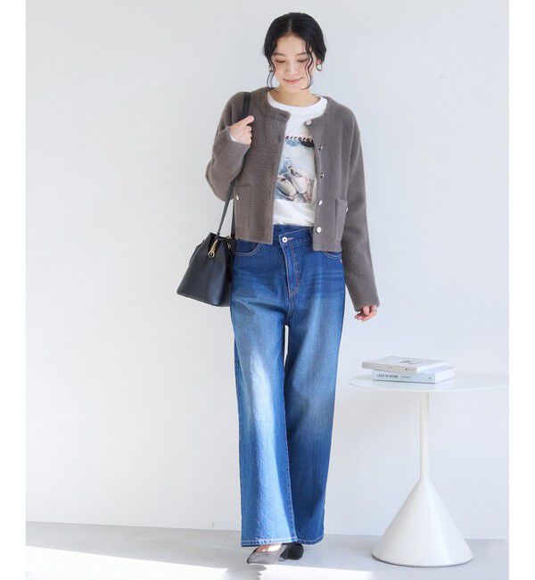 VIS「接結ミニフェザーニットジャケットカーディガン/一部WEB限定カラー」|カーディガン|