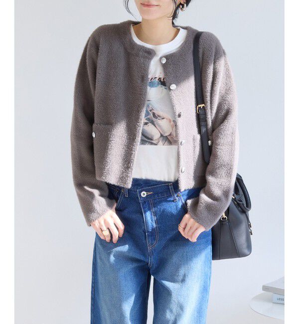 VIS「接結ミニフェザーニットジャケットカーディガン/一部WEB限定カラー」|カーディガン|