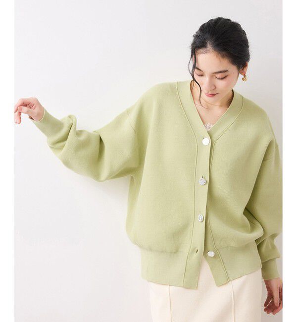 VIS「釦アクセントコクーンカーディガン」|カーディガン|