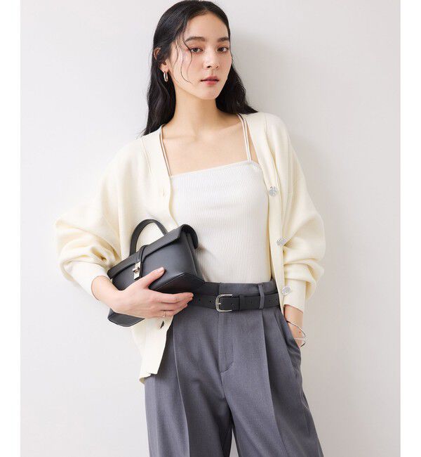 VIS「釦アクセントコクーンカーディガン」|カーディガン|