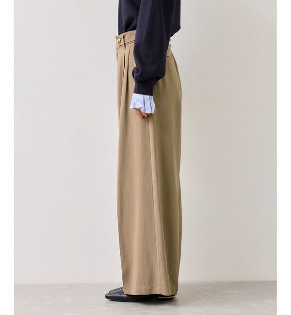 VIS「ツータックワイドパンツ/イージーケア」|チノ|