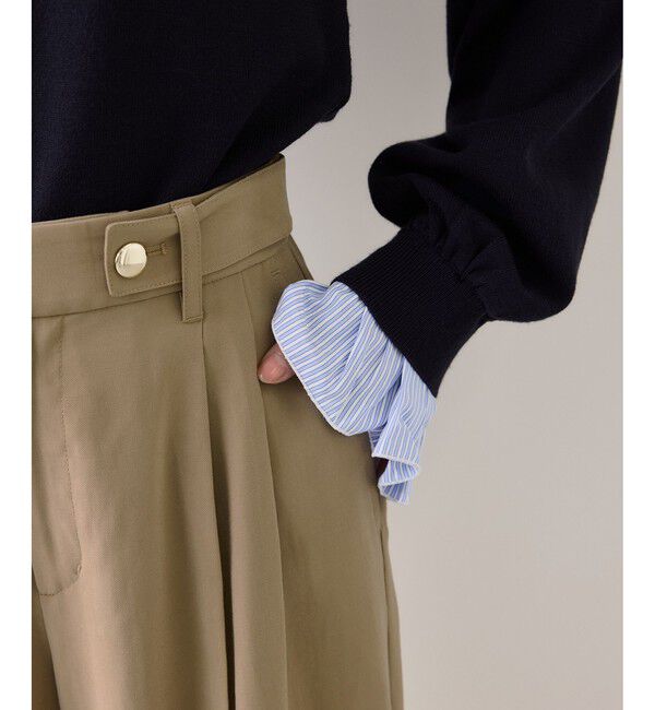 VIS「ツータックワイドパンツ/イージーケア」|チノ|