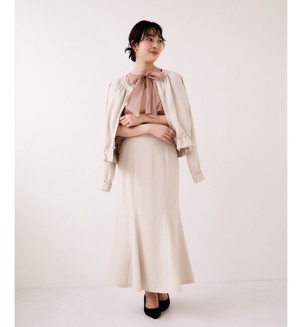 VIS「シャイニーボウタイ長袖ブラウス/イージーケア・2WAY」|シャツ・ブラウス|