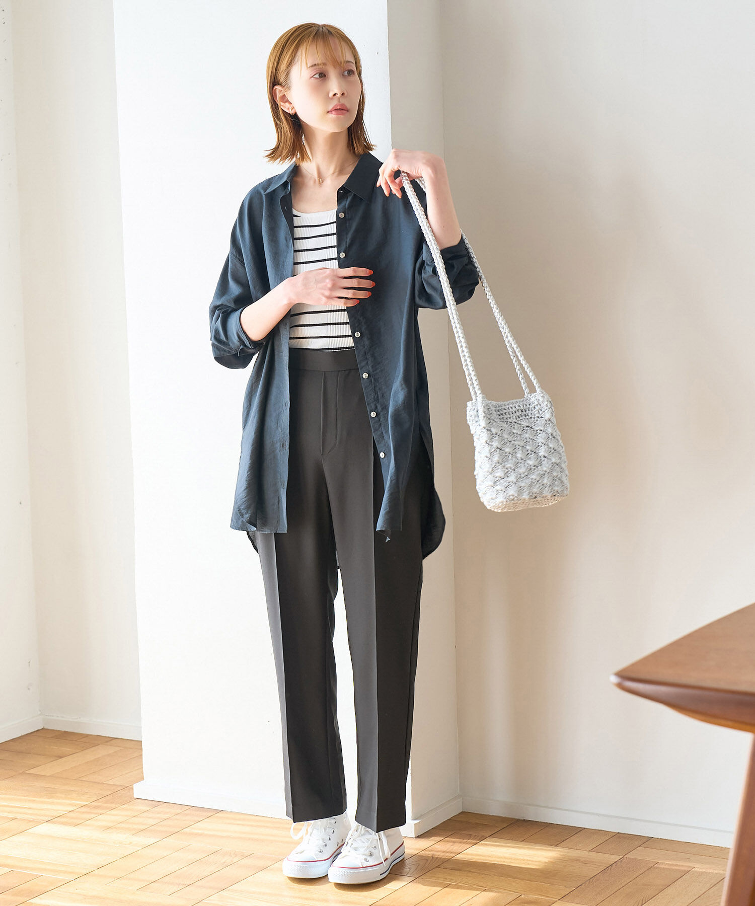 Rope&rsquo;Picnic「ラク美/スティックパンツ」|スラックス|