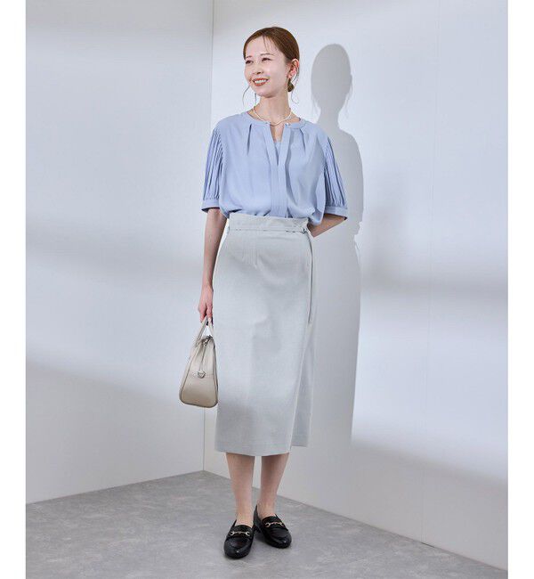 Rope&rsquo;Picnic「【UV対応】【リネンライク・シリーズ】アイラインスカート/通勤・セットアップ対応」|スカート|
