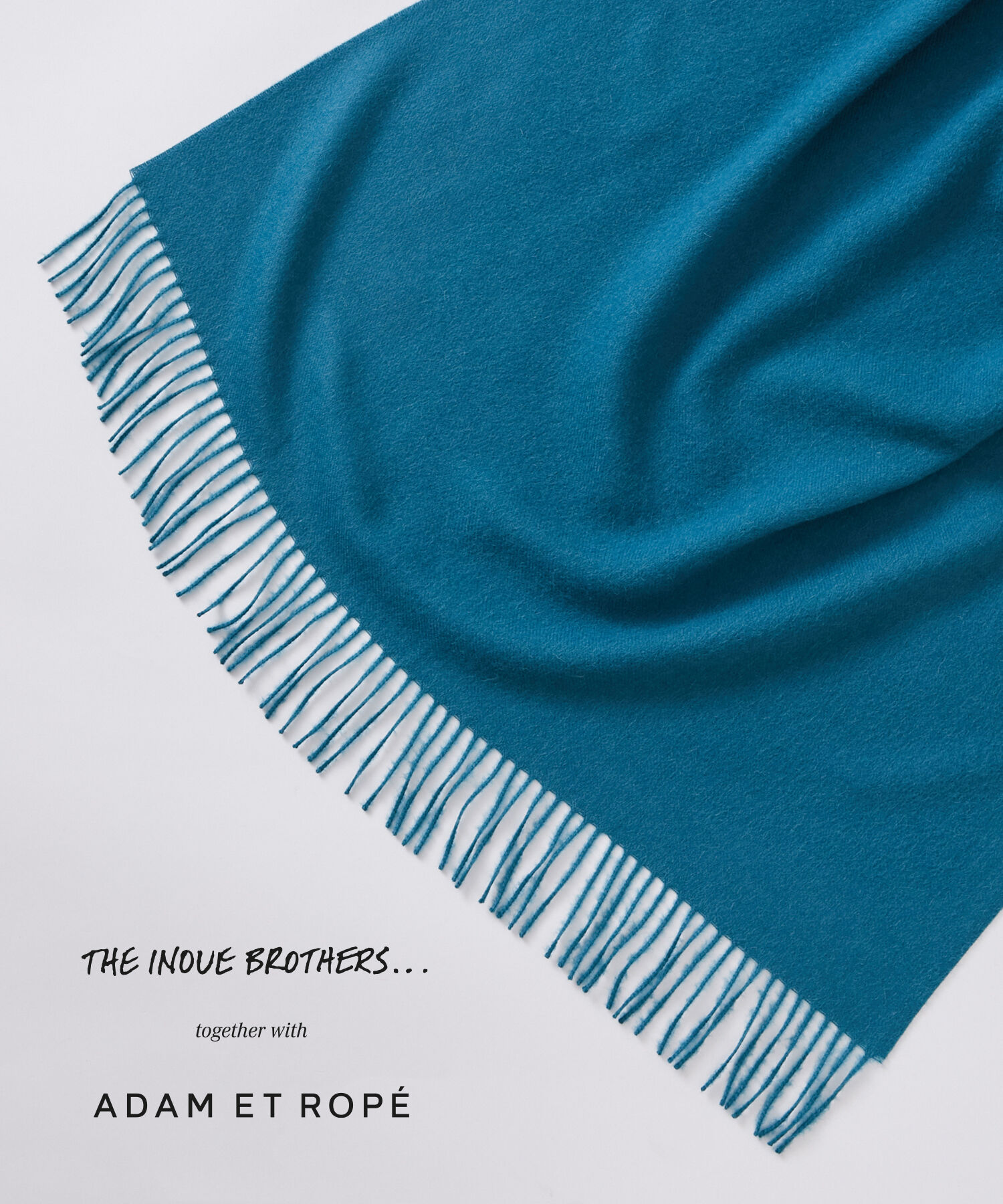 ADAM ET ROPE'「【THE INOUE BROTHERS together with ADAM ET ROPE'】大判ストール / UNISEX」|マフラー|ターコイズ(49)