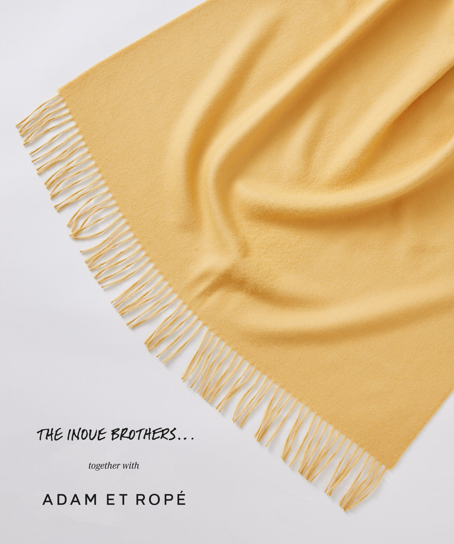 ADAM ET ROPE'「【THE INOUE BROTHERS together with ADAM ET ROPE'】大判ストール / UNISEX」|マフラー|イエロー(80)