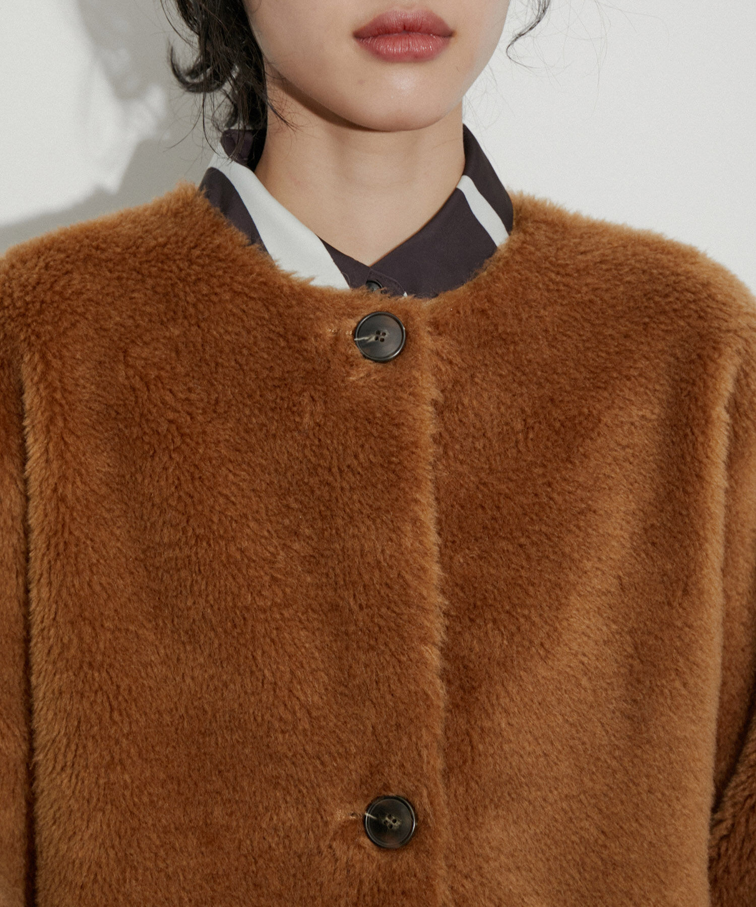 ADAM ET ROPE'「【リバーシブル】レディフェイクボアコート」|その他|