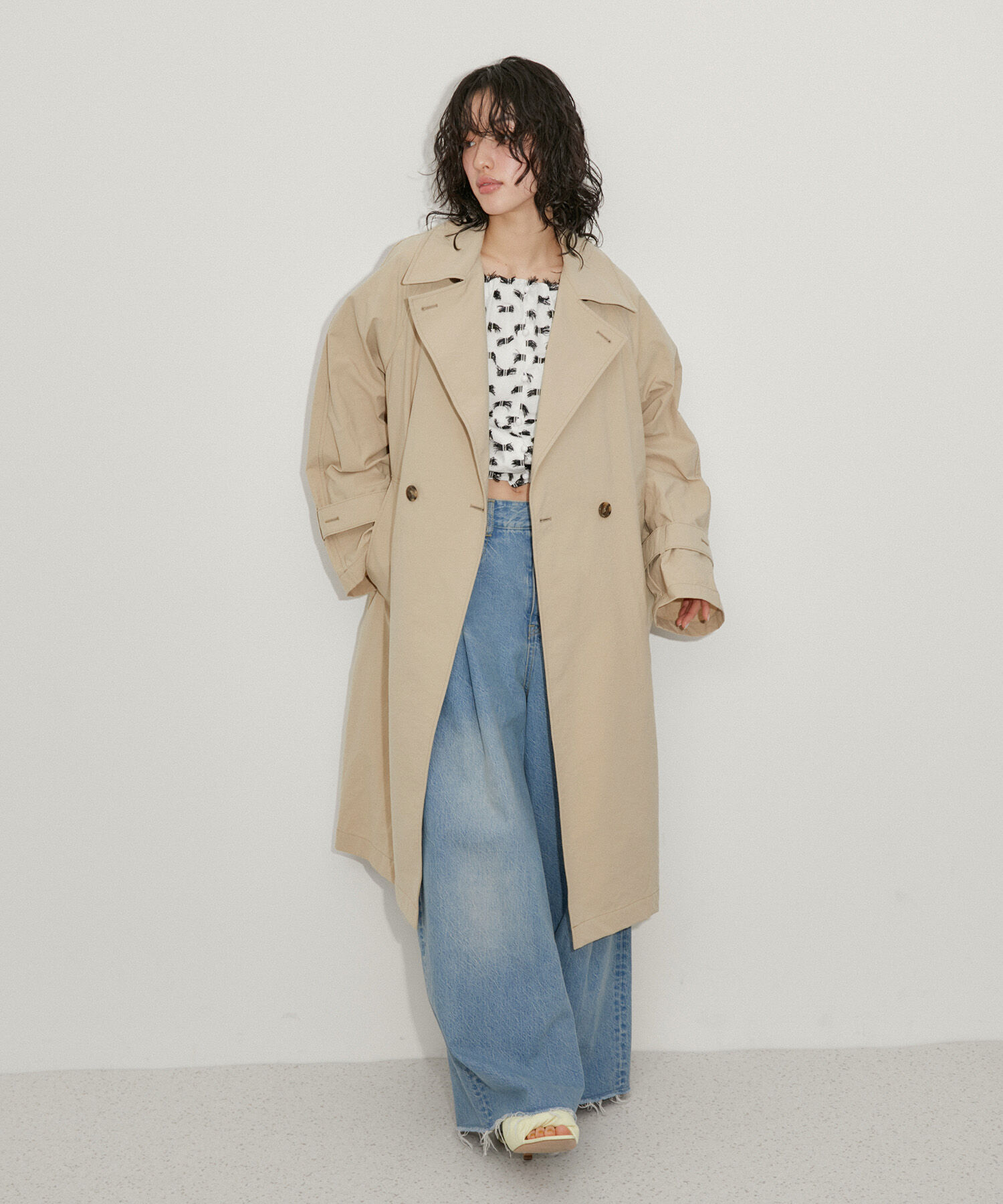 ADAM ET ROPE'「【環境配慮】ファンクショントレンチコート」|トレンチコート|