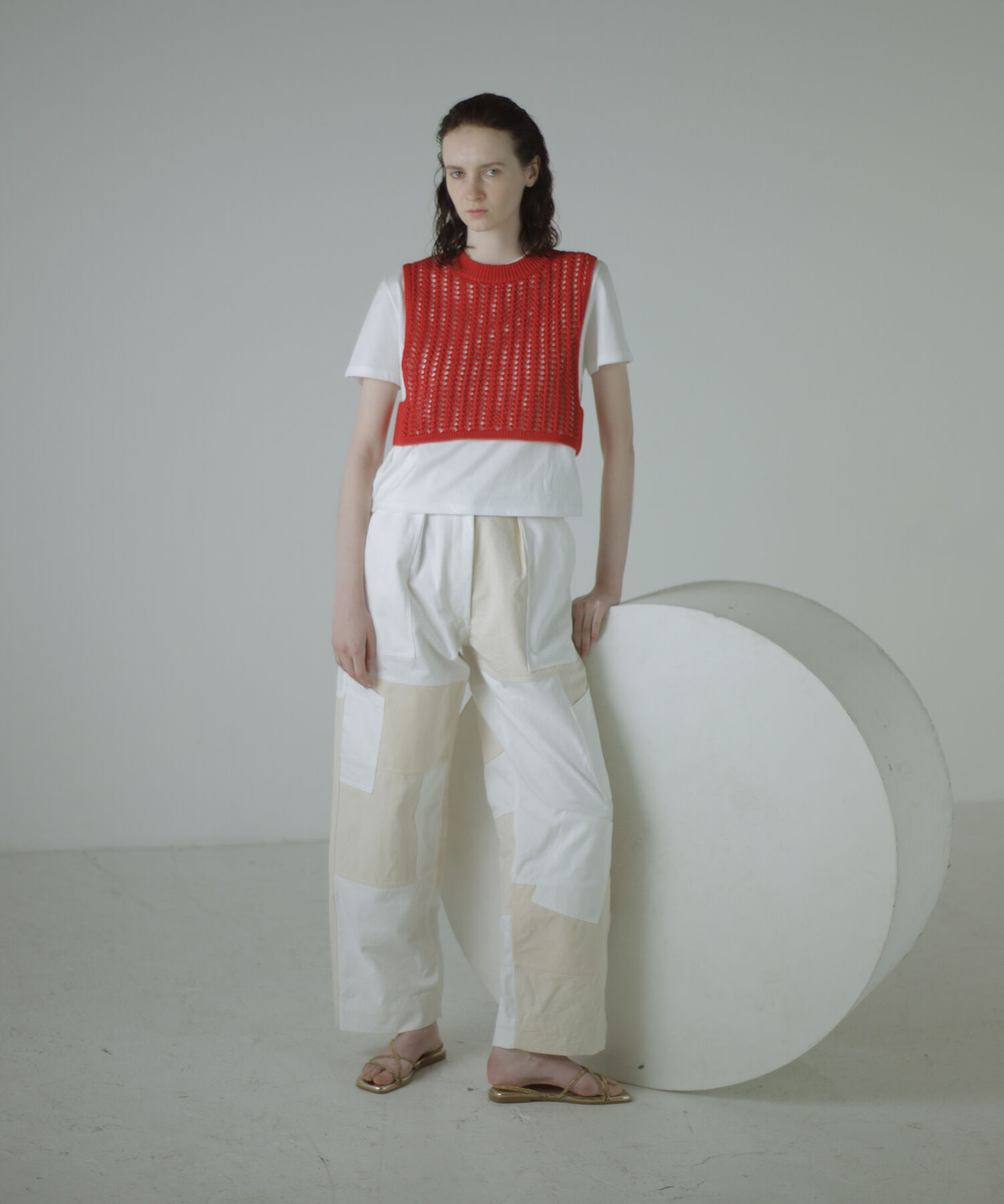 ADAM ET ROPE'「【洗える】メッシュベスト」|ベスト・ジレ|