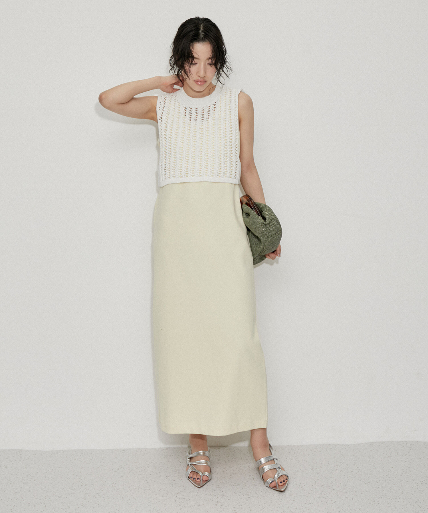 ADAM ET ROPE'「【洗える】メッシュベスト」|ベスト・ジレ|