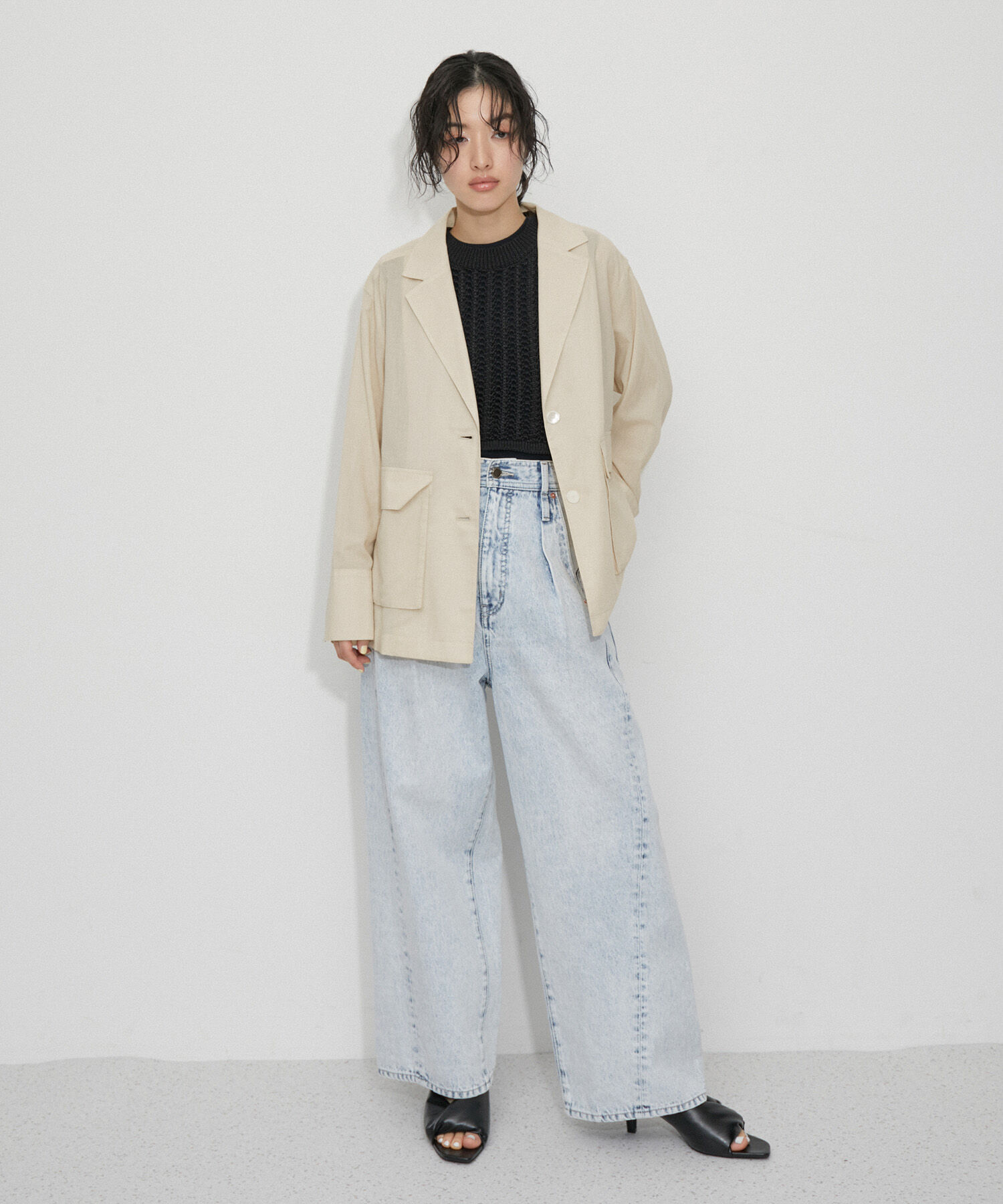 ADAM ET ROPE'「【洗える】メッシュベスト」|ベスト・ジレ|