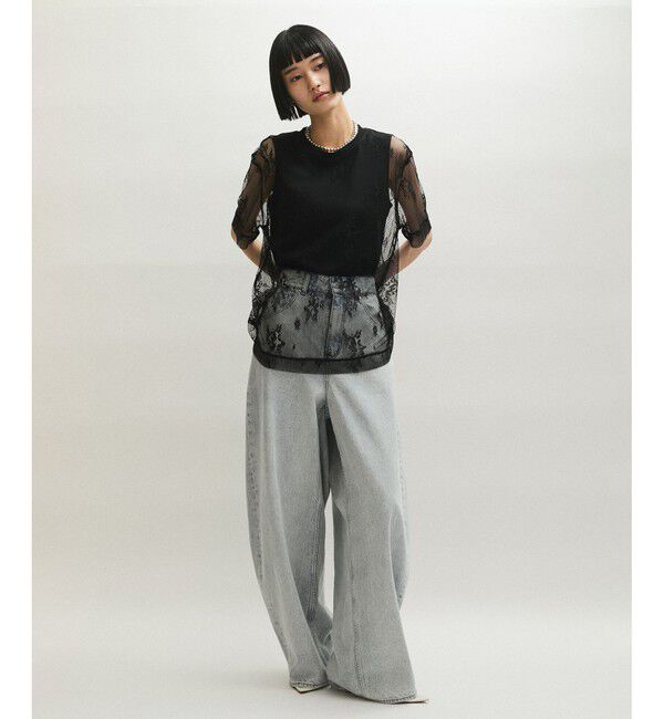 ADAM ET ROPE'「レースTEE」|Tシャツ・カットソー|