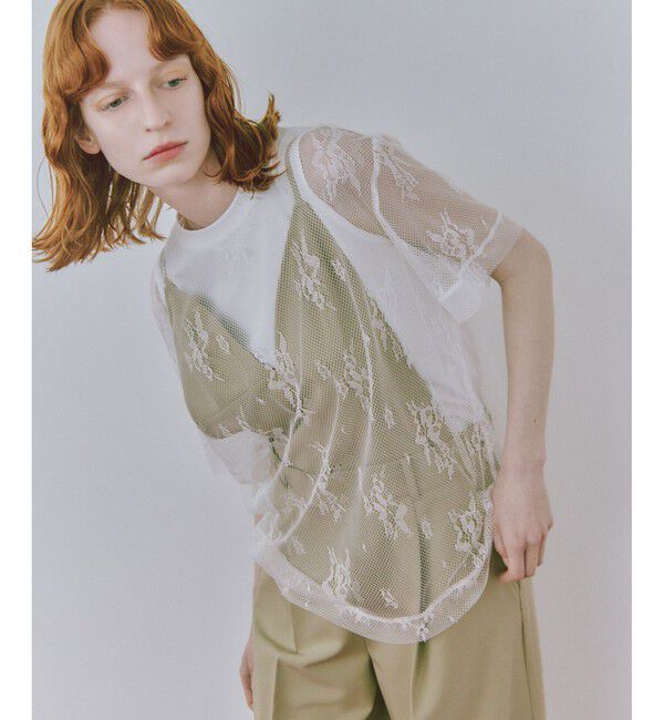 ADAM ET ROPE'「レースTEE」|Tシャツ・カットソー|