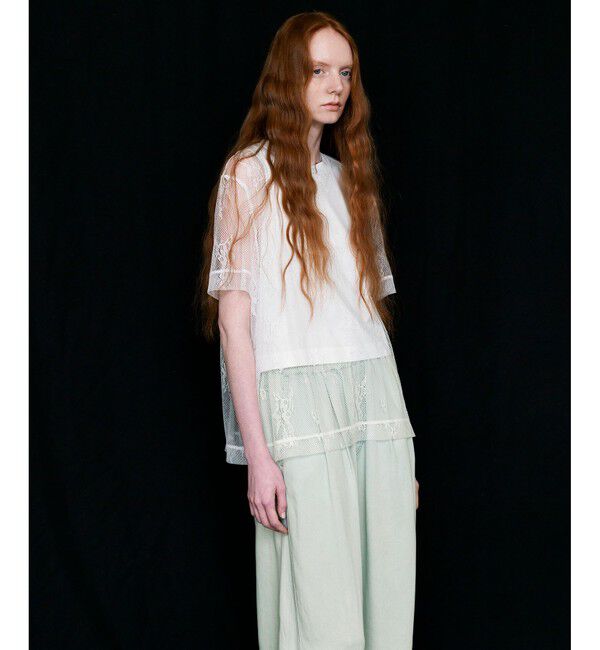 ADAM ET ROPE'「レースTEE」|Tシャツ・カットソー|