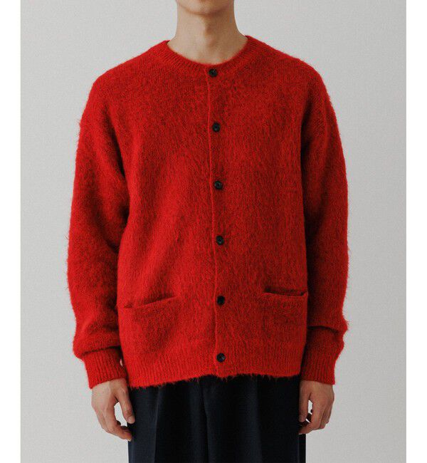 ADAM ET ROPE'「モヘアミックス オーバーサイズ クルーネックカーディガン」|カーディガン|