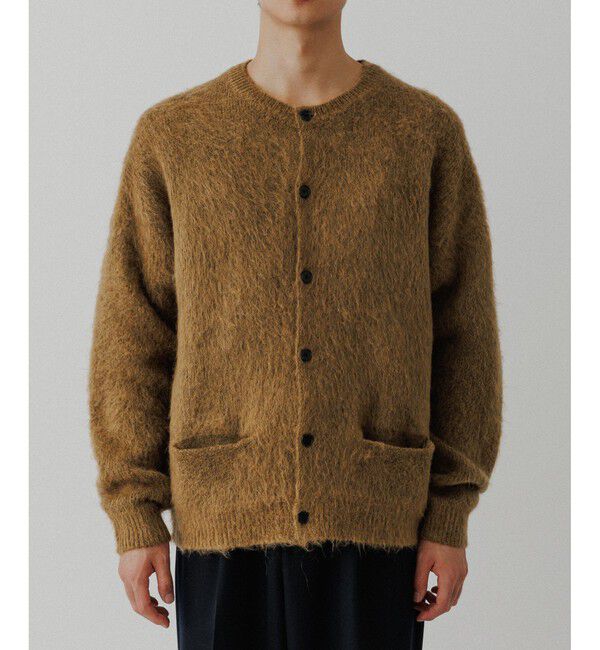 ADAM ET ROPE'「モヘアミックス オーバーサイズ クルーネックカーディガン」|カーディガン|