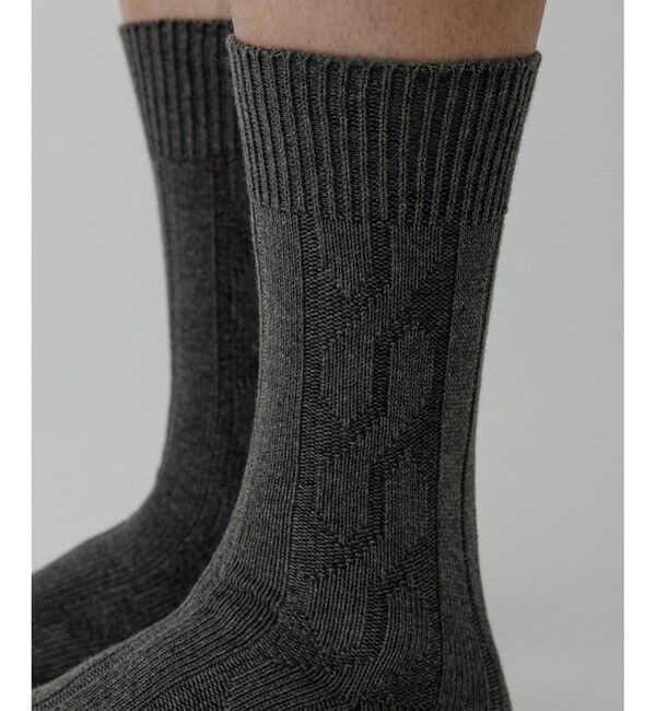 ADAM ET ROPE'「コーミング ケーブル編みソックス」|ソックス|
