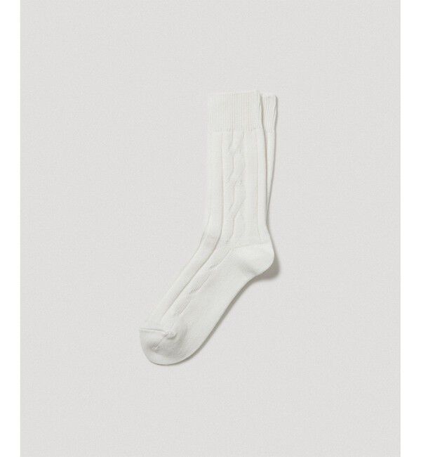 ADAM ET ROPE'「コーミング ケーブル編みソックス」|ソックス|オフホワイト(15)