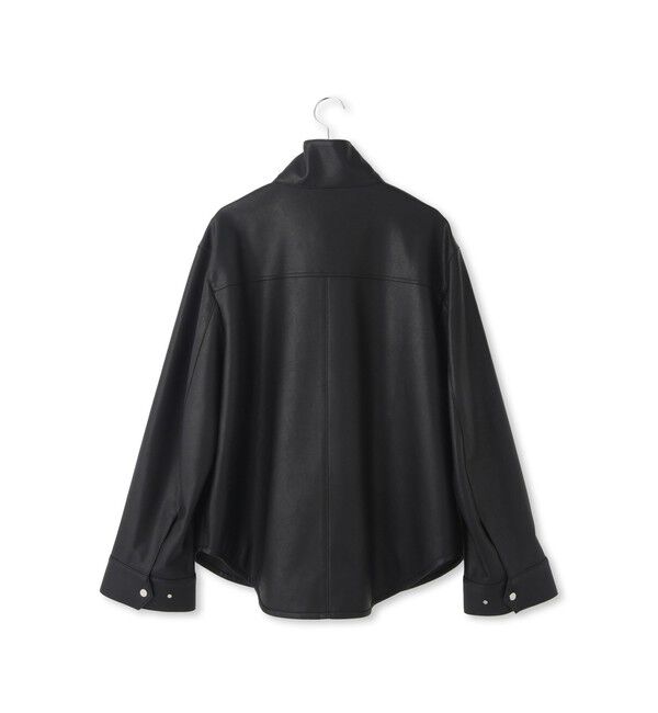 ADAM ET ROPE'「シンセティックレザースタンドネックブルゾン」|ブルゾン・スタジャン|