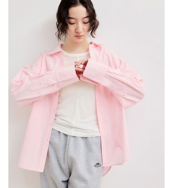 ADAM ET ROPE'「【WEB限定】ブロードカラーシャツ」|シャツ・ブラウス|ピンク(63)