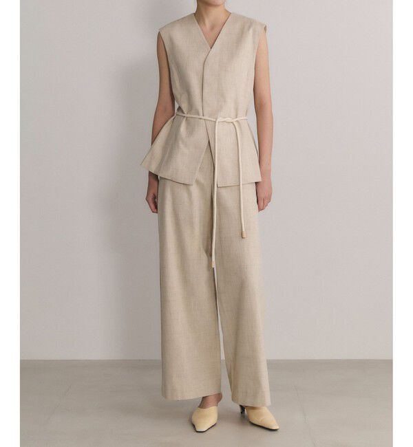 ADAM ET ROPE'「【EMOELLE】シルクネップスラックス」|スラックス|