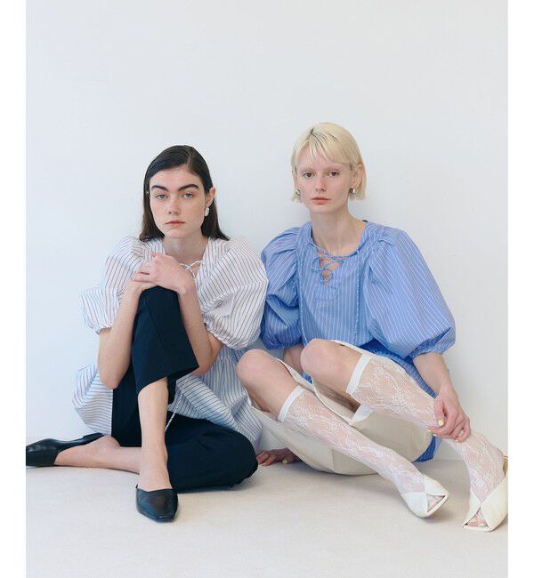 ADAM ET ROPE'「【WEB限定】2WAYバルーンスリーブチュニック」|シャツ・ブラウス|