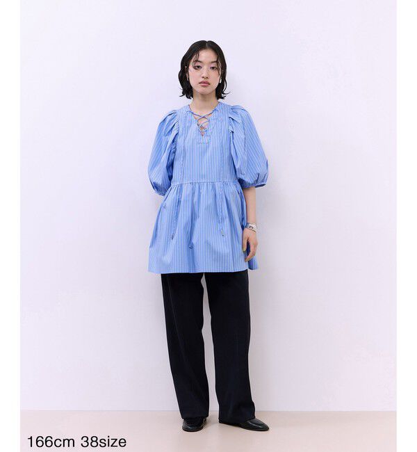 ADAM ET ROPE'「【WEB限定】2WAYバルーンスリーブチュニック」|シャツ・ブラウス|