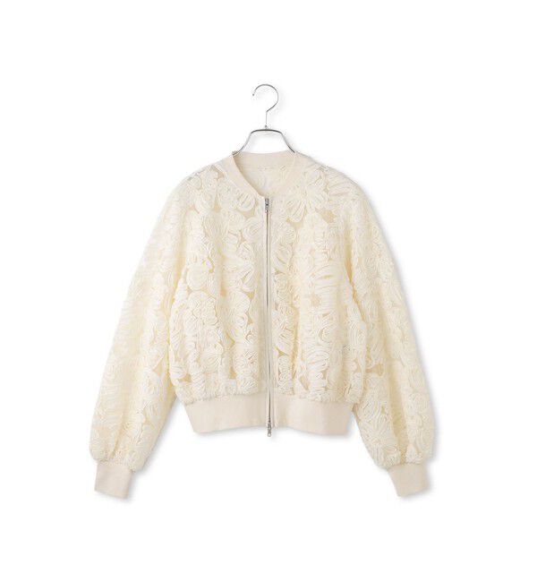 ADAM ET ROPE'「ラインアートレースブルゾン」|ブルゾン・スタジャン|