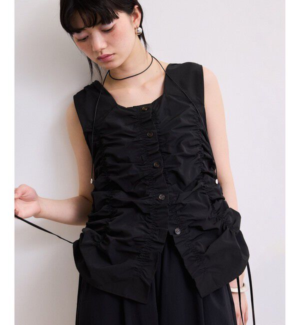 ADAM ET ROPE'「【WEB限定】シャーリングジレ」|ベスト・ジレ|