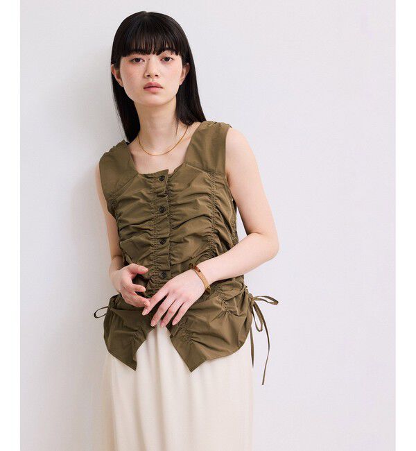 ADAM ET ROPE'「【WEB限定】シャーリングジレ」|ベスト・ジレ|