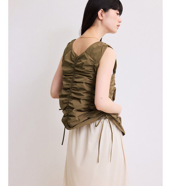 ADAM ET ROPE'「【WEB限定】シャーリングジレ」|ベスト・ジレ|