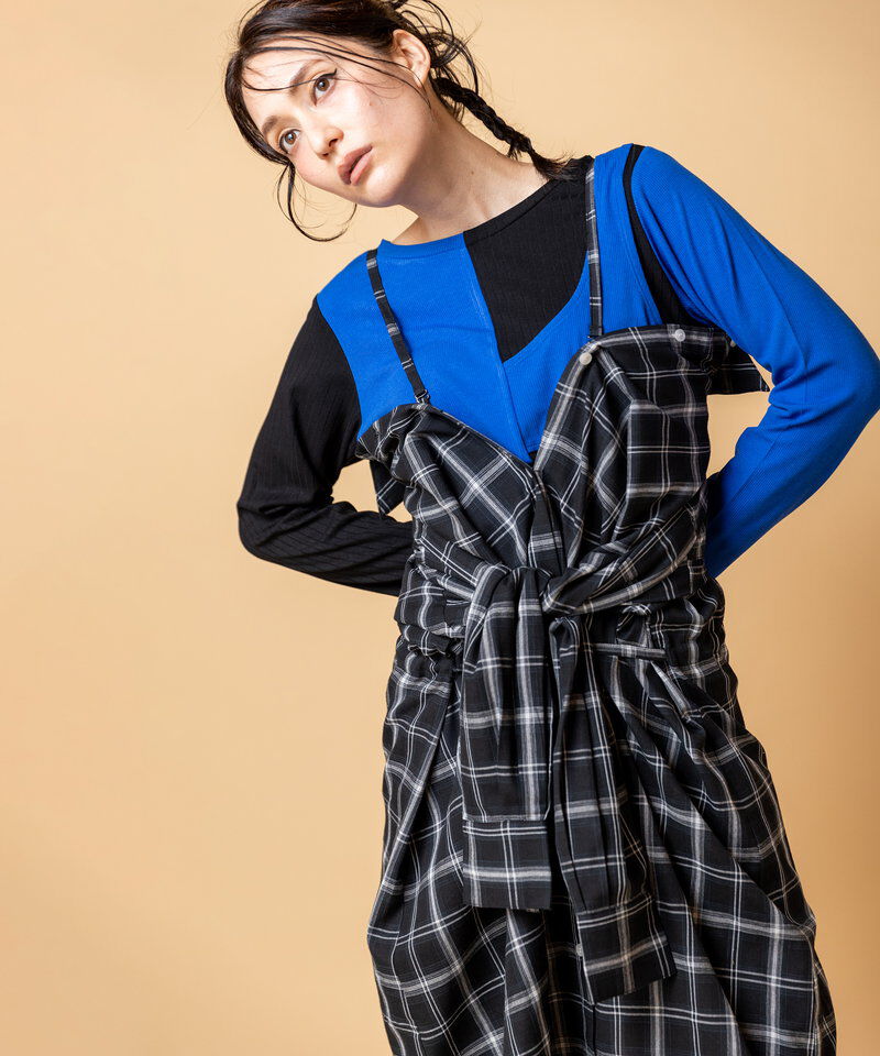  「2WAYチェックロングシャツブラウス」|シャツ・ブラウス|