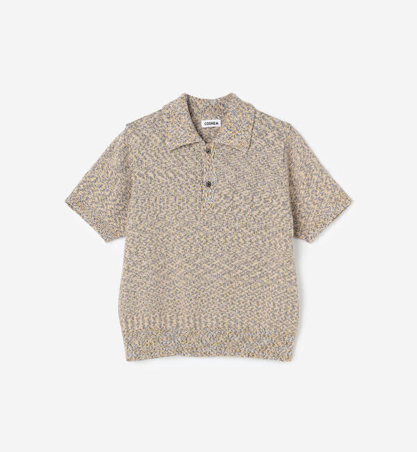  「COOHEM | マルチカラー コットンニットポロ WOMEN」|ニット・セーター|