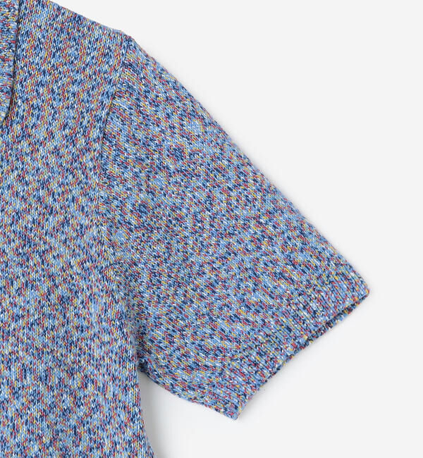  「COOHEM | マルチカラー コットンニットポロ WOMEN」|ニット・セーター|