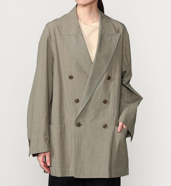  「CHEMISE D'ADAM | 〈別注〉コットン ダブルブレスト シャツジャケット WOMEN」|テーラードジャケット|BROWN系1