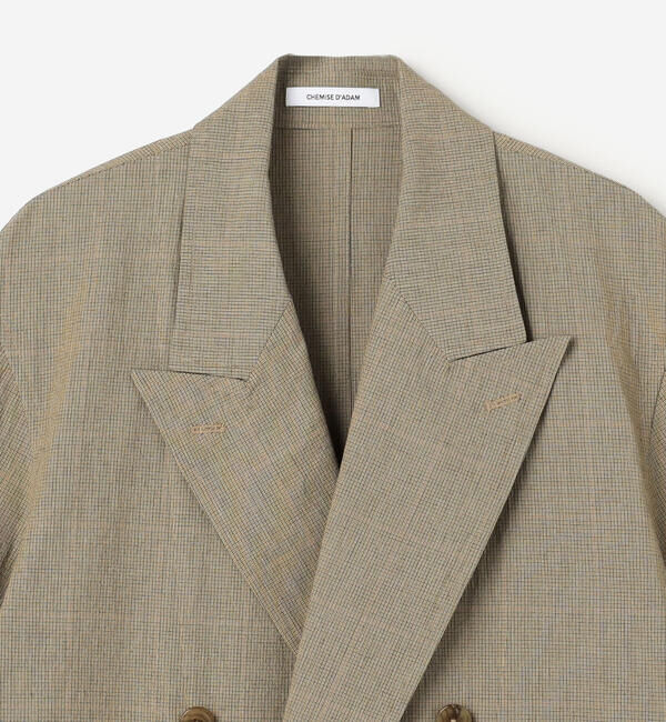  「CHEMISE D'ADAM | 〈別注〉コットン ダブルブレスト シャツジャケット WOMEN」|テーラードジャケット|