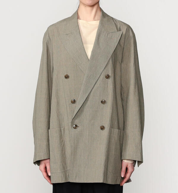  「CHEMISE D'ADAM | 〈別注〉コットン ダブルブレスト シャツジャケット WOMEN」|テーラードジャケット|