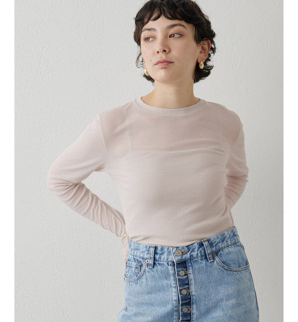  「シアーフライスクルーネックプルオーバー」|Tシャツ・カットソー|