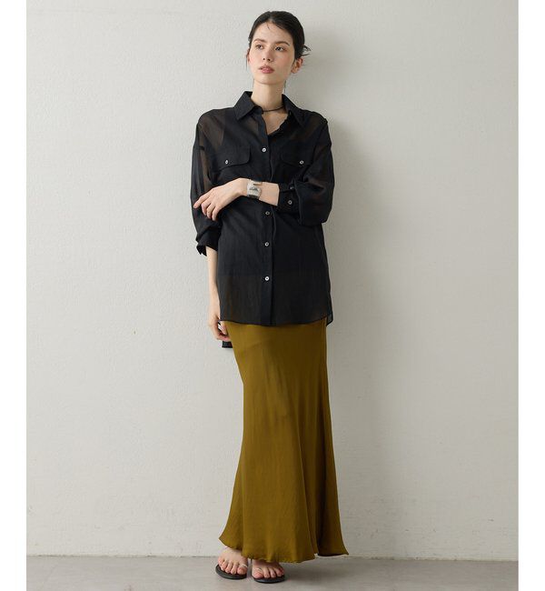 Drawing Numbers「【Drawing Numbers】コットンシースルーブラウス」|シャツ・ブラウス|