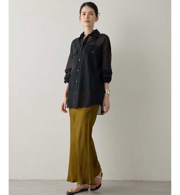 Drawing Numbers「【Drawing Numbers】コットンシースルーブラウス」|シャツ・ブラウス|