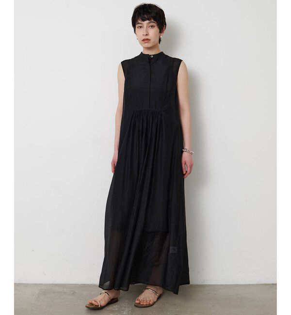  「シルクコットンギャザーワンピース」|ワンピース|