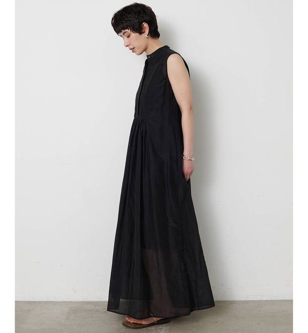  「シルクコットンギャザーワンピース」|ワンピース|